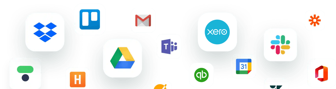 Logos of tools Upsales integrates with